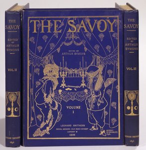 Omslagontwerp voor The Savoy, Volumes I-III, bewerkt door Arthur Symons, uitgegeven door Leonard Smithers door Aubrey Beardsley