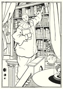 Ontwerp voor de voorkant van "Pierrot" door Aubrey Beardsley