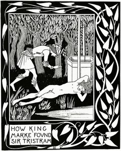 Hoe koning Marke Sir Tristram vond, illustratie uit 