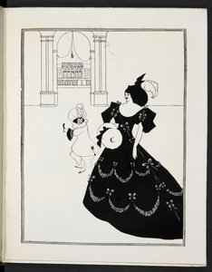Illustratie met twee figuren door Aubrey Beardsley
