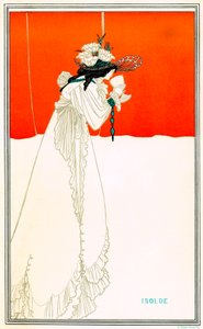 Isolde drinkt de liefdesdrank door Aubrey Beardsley na de opera van Richard Wagner Tristan en Isolde - Arthuriaanse Keltische legende - Art Nouveau - chromolithografie W. Griggs, The door Aubrey Beardsley