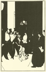 Lady Golds escorte door Aubrey Beardsley