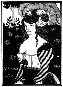 Portret van een vrouw door Aubrey Beardsley