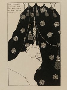 Zelfportret in bed door Aubrey Beardsley
