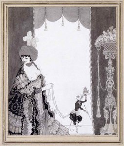 De Dame met de Aap, 1897 door Aubrey Beardsley