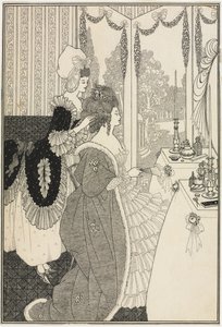 De toilet, uit The Rape of the Lock door Alexander Pope, ca.1895-96 (pen en inkt) door Aubrey Beardsley