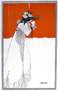 Yseult drinkt de Philtre, Engeland, ca. 1900 door Aubrey Beardsley