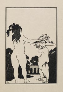 Tekening uit een boek van vijftig tekeningen door Aubrey Beardsley