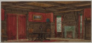 Ontwerp voor interieurontwerp, circa 1880-1900 door August Frederick Biehle