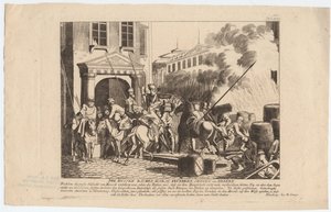 Evacuatie van Moskou door de Russen door August Friedrich Andreas Campe