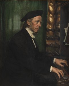 Domorganist in Roskilde, professor Hans Matthison-Hansen, schoonvader van de kunstenaar