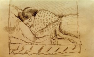 Elisabeth, slapend door August Macke