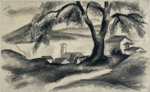 Hilterfingen aan het Meer van Thun door August Macke