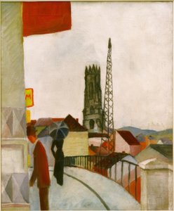 Kathedraal van Freiburg in Zwitserland door August Macke