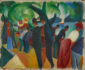 Wandeling op de Brug door August Macke