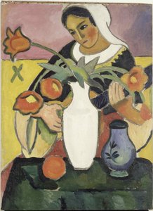 De Luitspeler, 1910 door August Macke