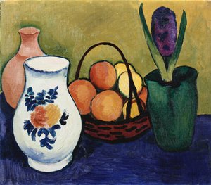 De witte kan met bloem en fruit, 1910