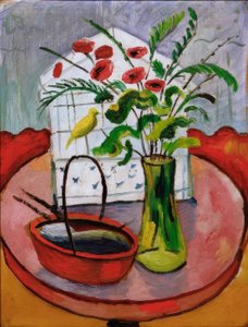 Vogelkooi door August Macke