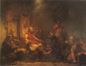 Boodschappers van koning Ella voor de zonen van Ragnar Lothbrok door August Malmström