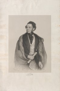 Portret van de componist en dirigent Gottfried von Preyer 1807-1901, 1845
