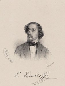 Portret van de pianist en componist Julius Schulhoff 1825-1898, 1850 door August Prinzhofer