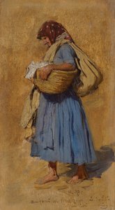 De vrouw van een boer snuit haar neus, ca. 1871-1874