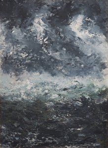 Stormlandschap, 1894 door August Strindberg