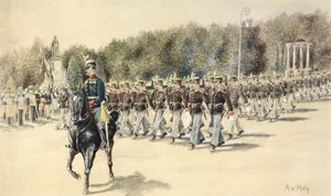 Maly Defilade van het Academisch Bataljon door August von Maly