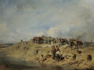 Bivak van Russische soldaten door August von Pettenkofen