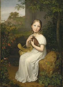 Portret van gravin Louise Bose als kind