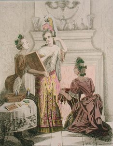 Kleedkamer van de kunstenaar (facsimile editie van een 17e-eeuwse gravure) door Auguste Alexandre Guillaumot
