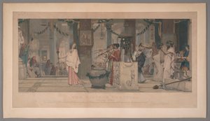 Het Wijnfeest: Oud Rome door Auguste Blanchard