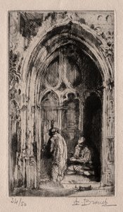 Gotische Deur door Auguste Brouet