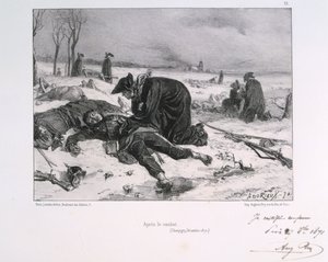 Na de Slag bij Champigny, Frans-Pruisische Oorlog, 1870-1871 door Auguste Bry