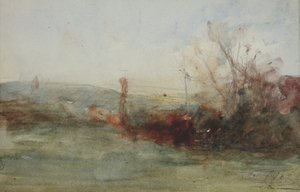 Landschap door Auguste Francois Ravier