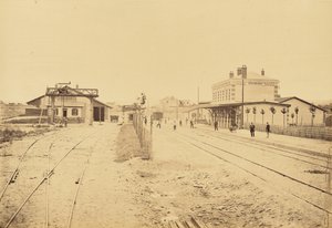 Station Montbrison door Auguste Hippolyte Collard