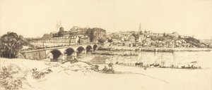 Angers - Panoramisch uitzicht door Auguste Lepere