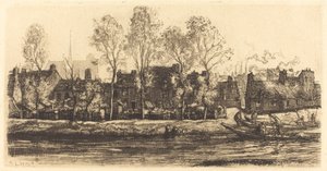 Oevers van de Somme bij Amiens, 1907 door Auguste Lepere