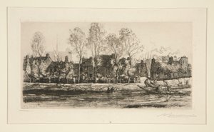 Oevers van de Somme bij Amiens door Auguste Lepere