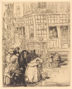 Joodse wijken in Amsterdam door Auguste Lepere
