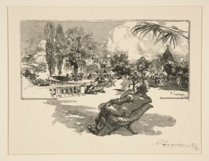 La terrasse des Arts Liberaux door Auguste Lepere
