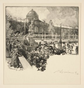 Het Paleis der Vrije Kunsten, Exterieur door Auguste Lepere