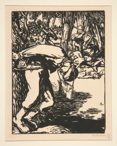 De Scherpschutters, uit La Guerre de 1914, eerste serie, nr. 11 door Auguste Lepere