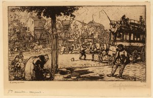 Omnibusstation in Vaugirard door Auguste Lepere