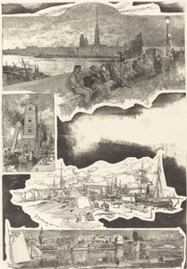 Rouen, 1888 door Auguste Lepere