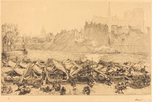 De grote appelmarkt door Auguste Lepere