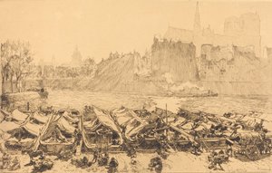 De grote appelmarkt, 1891 door Auguste Lepere