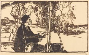 De Landschapskunstenaar (Le paysagiste) door Auguste Lepere