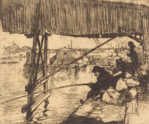 Onder de brug van Bercy, 1894 door Auguste Lepere