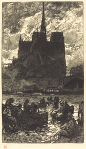 Drinkplaats achter Notre-Dame